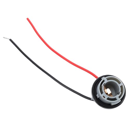 Generic 1156 Bombillas LED, Enchufe de Arnés de Luz de Señal de Giro Duradero para Coches, Camiones, SUV, Cable Negro y Rojo, 1 ud.