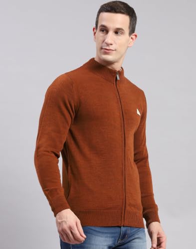 Image of Monte Carlo Men Regular Fit Full Sleeve Solid T Neck Winter Pullover (Pack of 1)