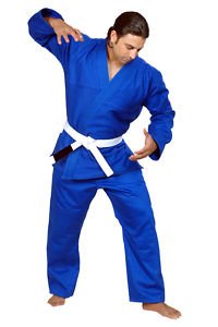 Woldorf USA Jiu Jitsu Gi for Mens No Logo Competition BJJ Kimono Uniform Brazilian Blue