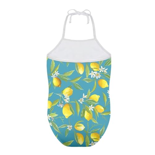 Image of One Piece Swimsuit for Girls Beach Bathing Suit Halter Straps Sports Swimwear for 1-10 Year Toddler Kids