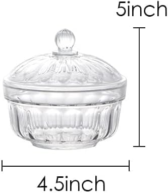 Miniatura 3 de 123Arts Platos de plástico para dulces, azucareros, tarros de especias, ollas de almacenamiento con tapa, juego de 4