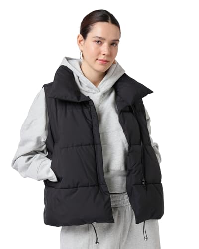 PUFFIT Women Puffer Vest, Oversized Sleeveless Cropped Winter Vests Outerwear, Versatile Padded Warm Puffy Gilet Trendy