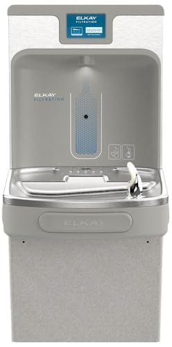 Elkay LZS8WSLP Enhanced Bottle Filler & Single ADA Cooler Refrigerated Light Gray Granite High Capacity Lead Drop Down Wrapper