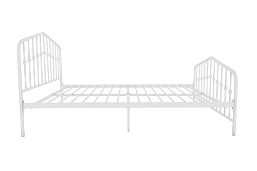 Novogratz Bushwick Metal Bed With Headboard And Footboard | Modern Design | Full Size - White #TOP5
