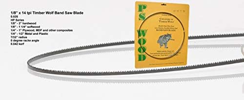 PS Wood Timber Wolf 89 1/2" x 1/8" x 14 tpi Band Saw Blade