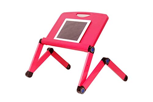 Preisvergleich Produktbild WHHWYD Kunststoff Computer Schreibtisch Computer Schreibtisch Klapptisch Bett Notebook Aluminium Halterung,rot,A