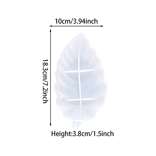 Voyyphixa UKSHYM1268EM Resin Tray Molds Box Silicone Mold Leaf Resin Molds Jewelry Tray Mold For Epoxy Resin Fruit Plate Casting Mold In Tropical Leaf Diy Salad Plate Storage Box Ashtray Coaster Crafts  thumb #4