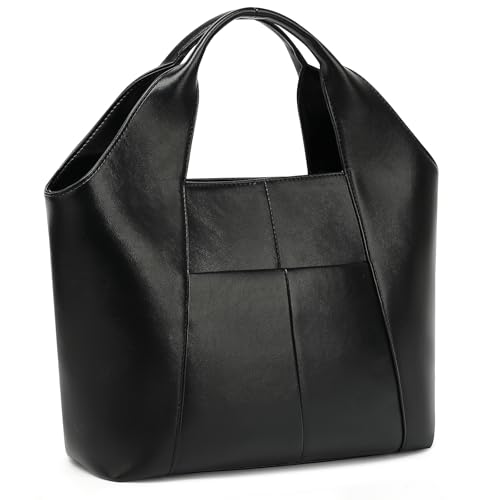 Sac à main en cuir végétalien multipoche femme avec bandoulière réglable