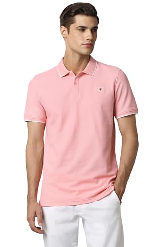 Image of Louis Philippe Men's Cotton Solid Slim Fit T-Shirt