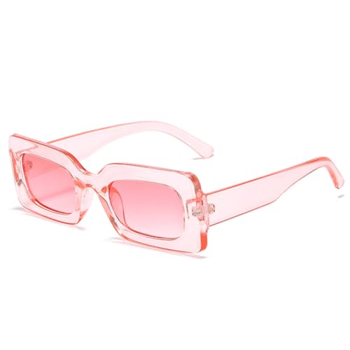 Lunettes de soleil nuances UV400 rectangle aux verres dégradés rose