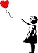 Banksy Balloon Girl Adesivi murali Decorazione per la casa Adesivi murali Soggiorno Sfondo Camera da letto Cucina Cucina Adesivo d'arte 60 * 130 cm (a sinistra)