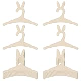 20 Pack Wooden Bunny Ears Newborn Baby Girl Boy Hangers for Nursery, 9 Inch Kids Toddlers Children Infant Hangers for Baby Shower Crate Closet Clothing Storage