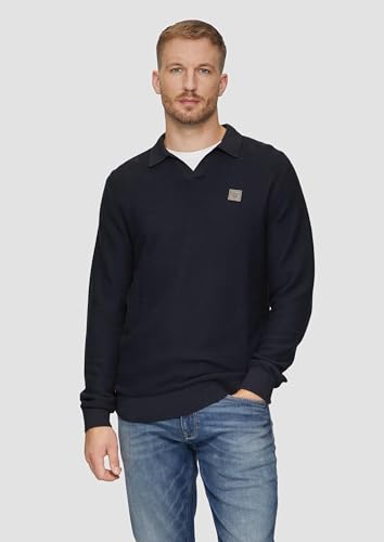 Pull col polo s.Oliver homme vêtement casual chic manches longues