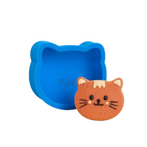 Image of MoldBerry Cat Shaped Bento Cake Mould | 5.2cm Deep Mini Silicone Baking Mold for Cute Animal Cakes | Silicone Chocolate Mould | Birthday Cake Snack Tart Muffin Cupcake Cheesecake Baking | Pack 1