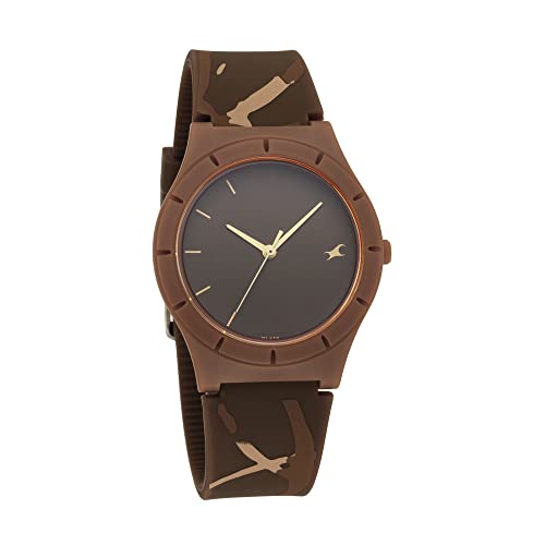 Image of Fastrack Tees Cafe Analog Brown Dial Women's Watch-68021PP01W
