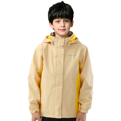 Image of Girls Boys Rain Jackets, Lightweight Waterproof Kids Rain Coats with Hood Windbreakers for Kids