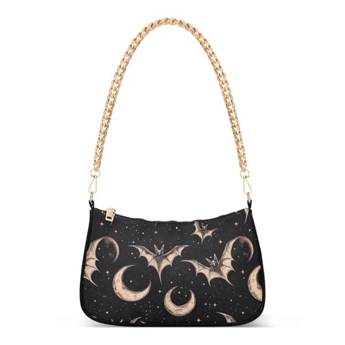 Magic Bat Shoulder Bag for Women, Handbag with Chain Strap, Soft Purse Tote Bag for Ladies