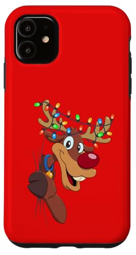 Reindeer Christmas Xmas Men Women Boys Girls Family �X�}�z�P�[�X iPhone 11 �p