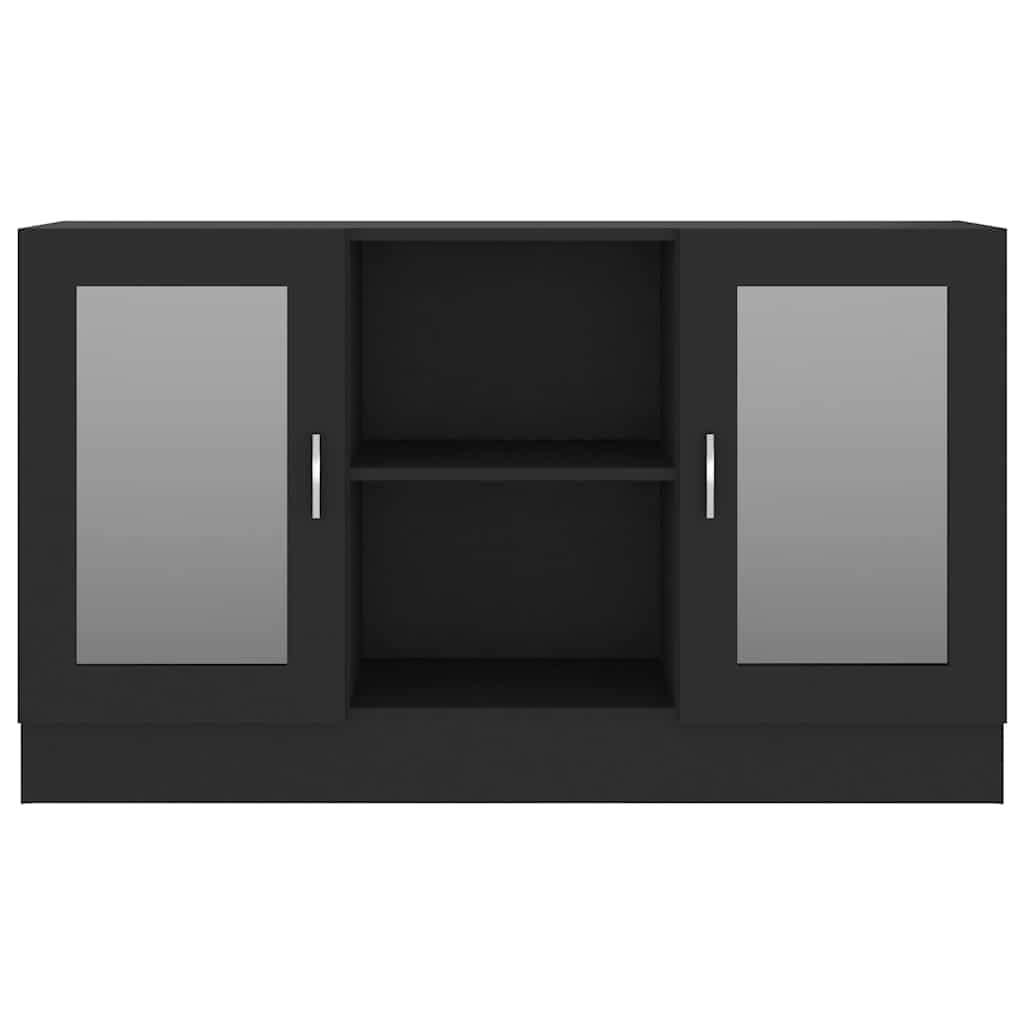 Hothingwell Armadio nero 120 cm, 2 ante in legno di ingegneria