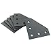 Hitefu 6 Pcs 2020 Series Aluminum Extrusion Plates, L Shape Profile Connector Plates, 5 Holes Joint Plates with Mounting Screws, Nuts & Screwdriver for Industrial Profile, Frame Structure (Black)