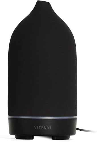 Vitruvi Difusor de piedra, difusor ultrasónico de aceite esencial de cerámica para aromaterapia Difusor de cerámica, difusores para el hogar,