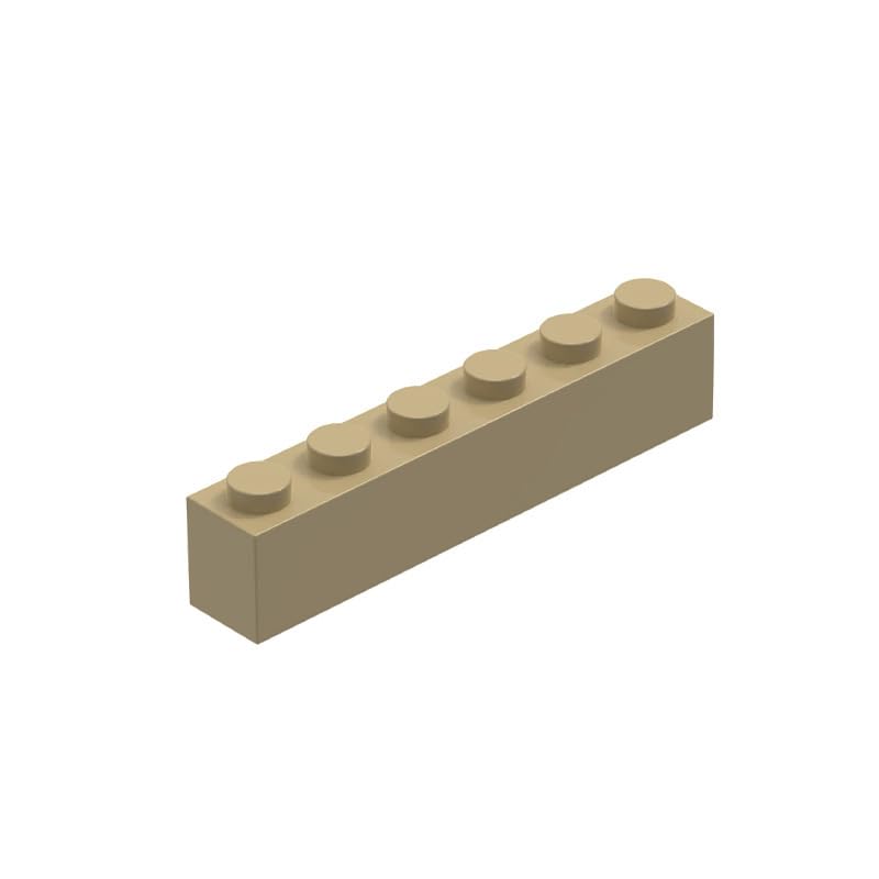 Feleph1x6 Bricks Bulk 240 Pieces Tan Sand Classic Basic Parts Building Creative Play Set Blocks Toy Accessories Compatible with 3009 Major Brands (Tan)