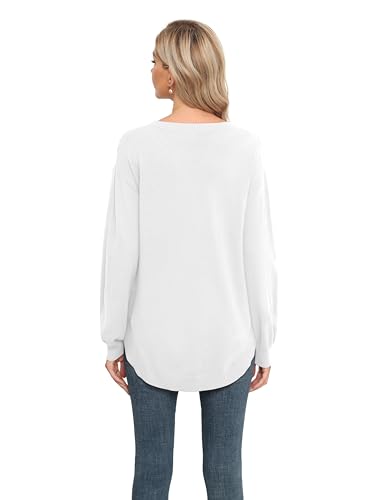 Image of GRECERELLE Womens Long Sleeve Lightweight Crewneck Sweater Tops Casual Soft Knit Pullover Jumper