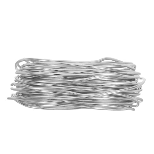 Holibanna alambre de aluminio alambre artesanal alambre de aleación de aluminio alambre de joyería de oro alambre floral de aluminio alambre para hacer flores alambre de jardinería Plata