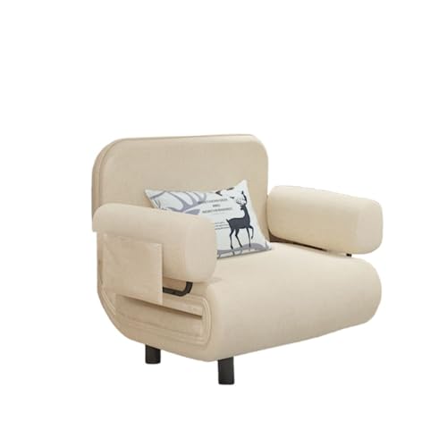 Rozkładana sofa – oszczędzająca miejsce leżak z podłokietnikami i poduszkami, nowoczesna sofa do spania dla gości, wszechstronny design do salonu