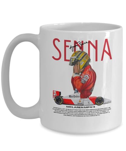 Famous Race Driver Senna f1 Mug Mclaren mp4/4