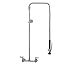 Fisher 91138 Brass 8" Adjustable Wall Swivel Style Pre-Rinse Unit with Ultra Spray Valve, Add-On Faucet andwith Ultra Spray Valve, Add-On Faucet and 12" Swing Spout, Lever Handle, 1/2" NPT Female