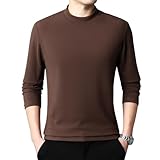 [FLYSKY] メンズ Ｔシャツ インナーシャツ 長袖 モックネック あったかインナー ストレッチ インナー 暖かい 厚手 防寒 通勤 無地 トップス 秋冬