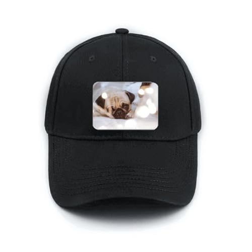 Casquette de baseball noire ajustable Bulldog contre les coups de soleil