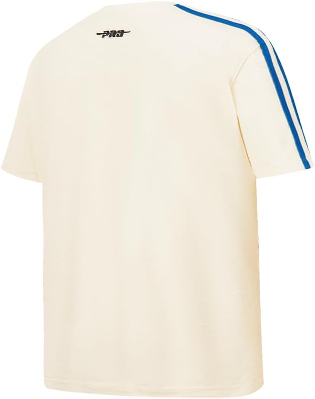 Pro Standard Big Boys NBA New York Knicks Retro Classics Short Sleeve Taping Tee Eggshell/Royal Blue XL - Image 4