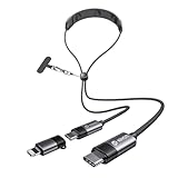 WSKEN 2イン1 USB C - USB C/ライトニングケーブル - 100W PD高速充電クリエイティブマッサージャーデザイン 4.5フィート タイプCケーブル iPhone Samsung Google Switch MacBook iPad タブレット用