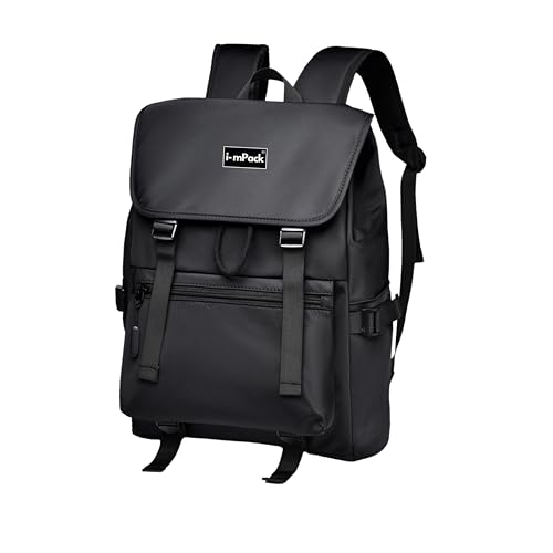 Image of Impack 30L Business Laptop Backpack | Waterproof Unisex Travel Bag | Large Capacity 15.6 inch Laptop Bag with Multiple Compartments | Stylish Office College Backpack for Men & Women