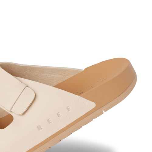Image of REEF Ojai Two Bar Women's Fashion Slide Sandal, Premium Leather, Soft Cushion Footbed