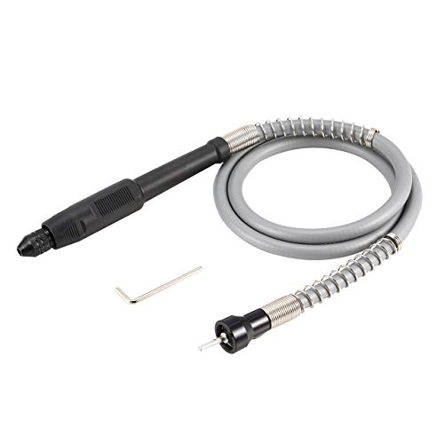 Preisvergleich Produktbild Elektrische biegsamer Welle Caver Grinder Schnitzen Flexwelle Grill Chuck Verlängerungskabel Rotatorisch Werkzeugschleifen Zubehör Universelles(grau) Jasnyfall