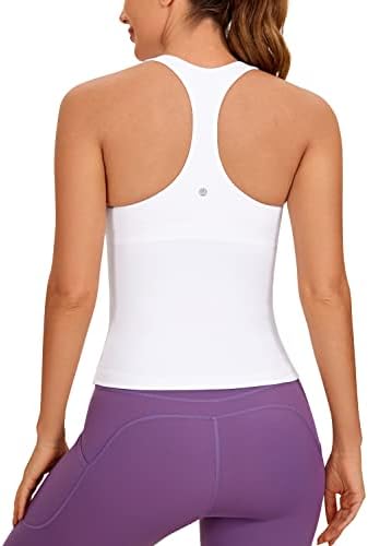 CRZ YOGA Ladies Butterluxe Tank Tops Racerback Sportowy top do jogi i fitnessu z wbudowanym biustonoszem