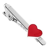 LIFKOME Heart-Shaped Tie Clip for Men Valentine S Day Necktie Pin Professional Minimalist Design Suit Accessory for Business and Holiday