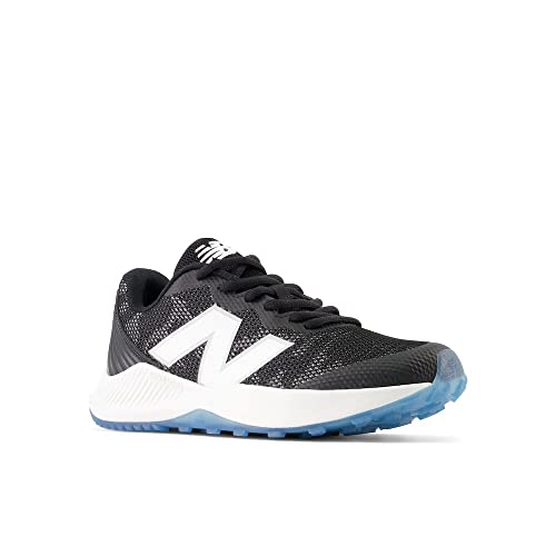 New Balance Boy\'s FuelCell V7 Youth Turf-Trainer Baseball Shoe, Black/Optic White, 3 Wide Little Kid
