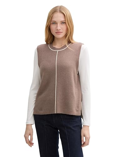 Veste de survêtement femme TOM TAILOR en coton doux et fermeture zippée