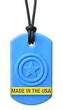 ARK Super Star, Chew Necklaces for Sensory Kids and Adults, Oral Fidget for Autism, ADHD, SPD, Anxiety, Medical-Grade Sensory Chew Necklace, XXT, Very Firm, Royal Blue