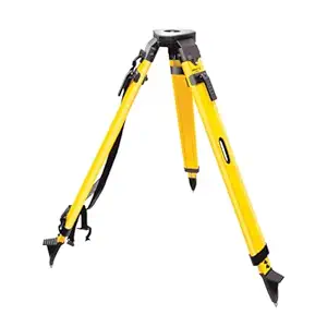 Surveying Tripod, Fiberglass Tripod with 5/8-11 Flat Head and Quick Clamp