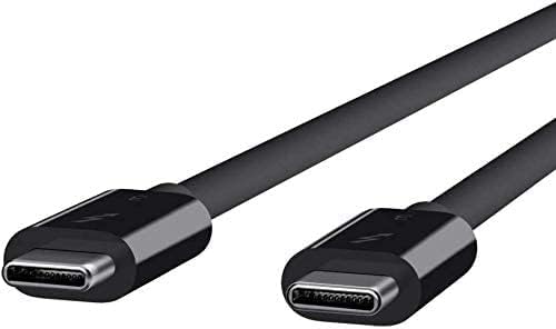 Belkin Thunderbolt 3 Cable (USB-C to USB-C) - USB C Cable For MacBook Air, Galaxy, Apple TV & More, Fast Charging Up To 100W, Made For USB-C, Thunderbolt 3 devices & 5K/Ultra HD - 2.6ft/0.8m - Black
