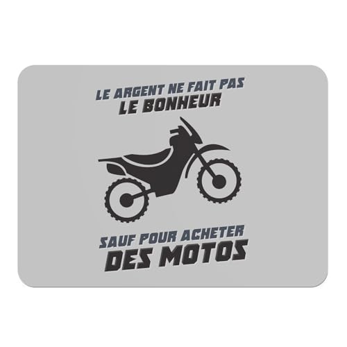 Sets de table moto cross en liège gris grand format pour repas de passionnés - 2