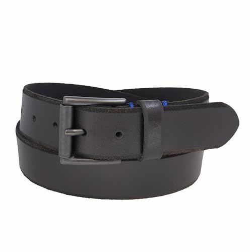 Vince Camuto Mens Jean Belt | Black Belt | Genuine Leather Belt | Black Finish Belt Buckle2