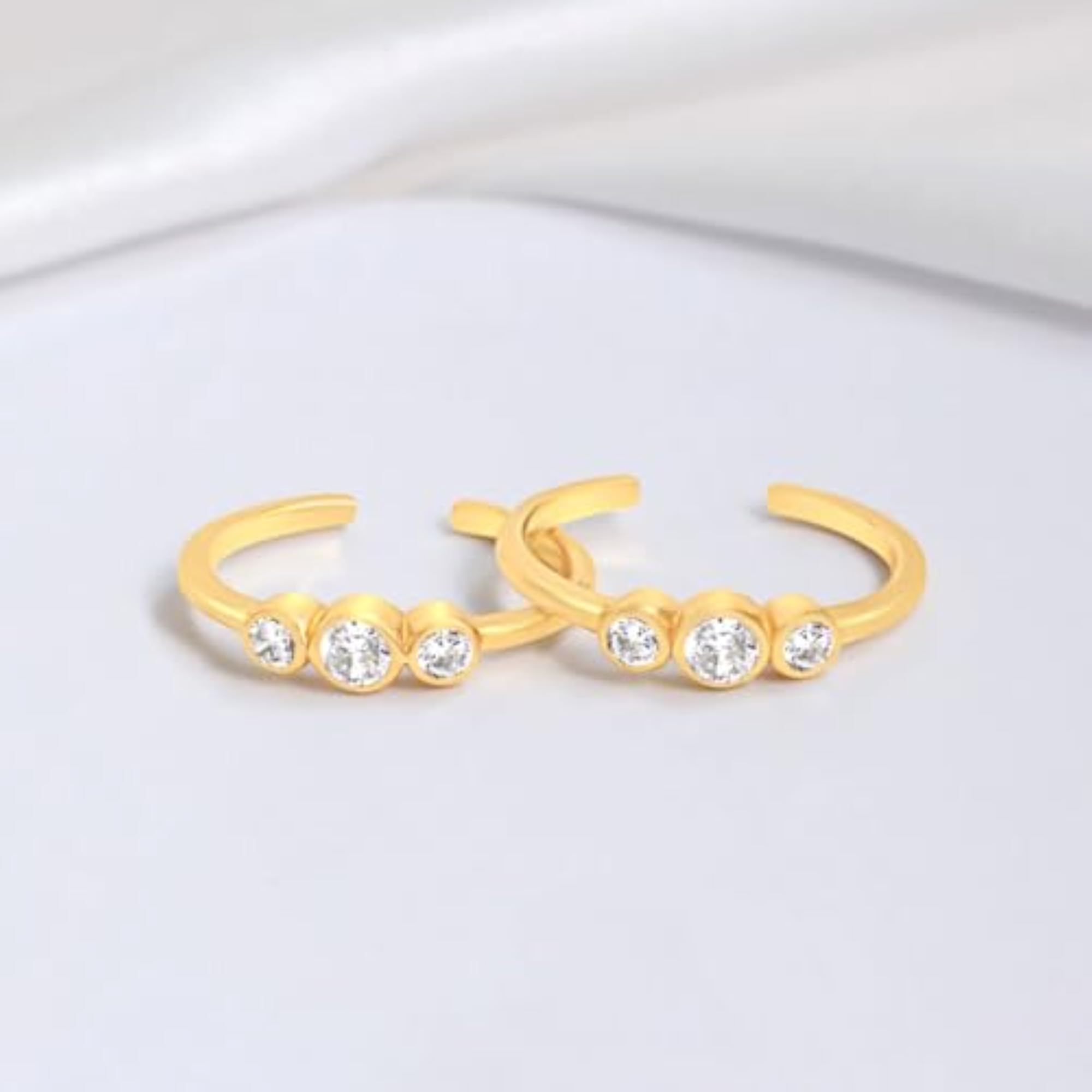 925 Sterling Silver Adjustable Toe Ring, Hallmarked