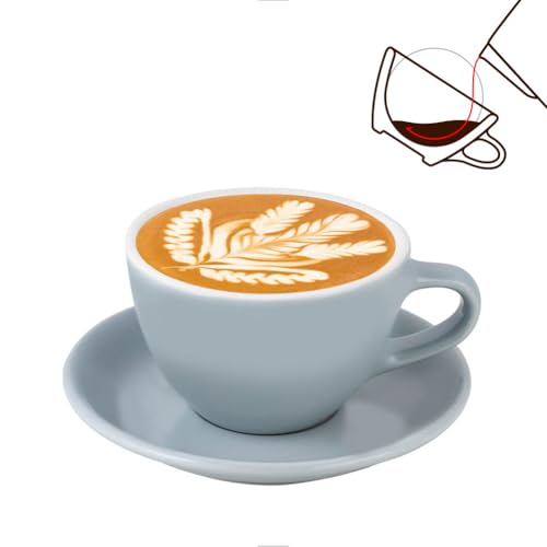 watchget 9.5oz Porcelain Latte Art Cup and Saucer