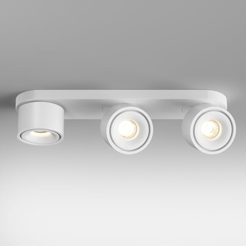 Image of ziidoo Spotlight Indoor Ceiling LED Lights,36W Modern Spot Light Fixtures 4000K White Lamp 360Adjustable Picture Wall Sconce for Living Room Hallway Gallery Flush Mount Directional (mid, Count, 3)